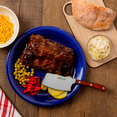 374610 Ніж столовий для м'яса з дерев'яною ручкою, 90 мм