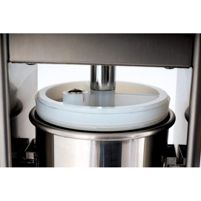 Професійна машина для наповнення ковбас Zelsius з нержавіючої сталі (3 літри, срібло) чотири різні труби для наповнення, наповнювач для ковбас, прес для ковбас, ковбасна машина з 2-швидкісним редуктором, вентиляційним клапаном і рукояткою