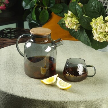 Чайник для заварювання Fissman 1800 мл зі сталевим фільтром жаростійке скло (9544)