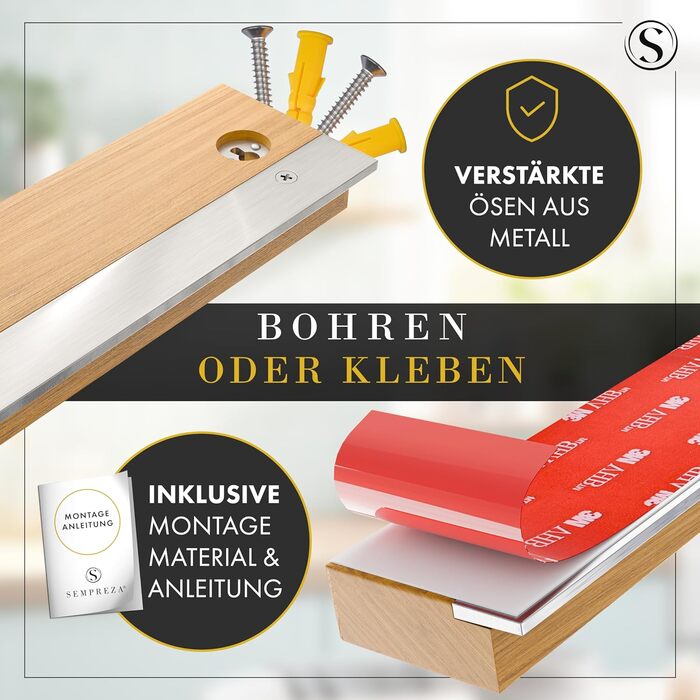 Магнітний тримач для ножів 40 см,  дуб Sempreza