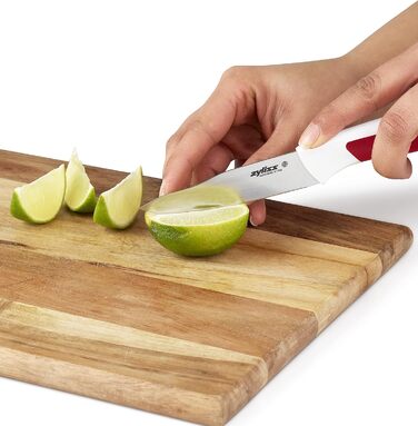 Набор ножей Zyliss E920249 Comfort 3 шт. с разделочными досками, японская нержавеющая сталь, многоцветный, нож для овощей, нож для овощей с зазубренным краем, нож для овощей, разделочные доски, можно мыть в посудомоечной машине