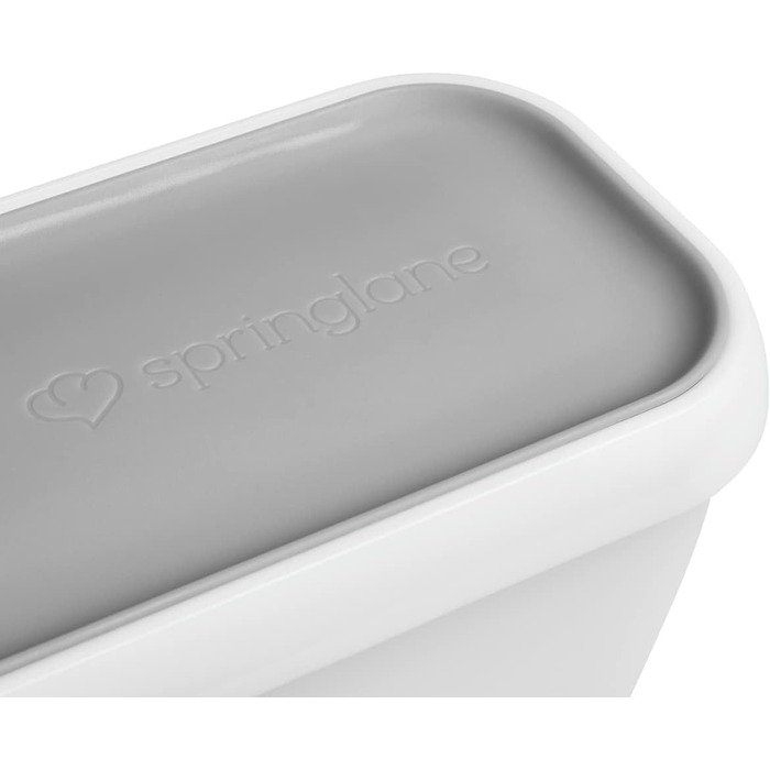 Набір з 2 контейнерів для морозива для морозива 1 л, контейнери для зберігання, контейнери для морозильної камери, контейнери для льоду без бісфенолу А харчового класу (сірий порційний контейнер)