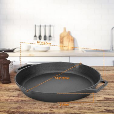 Чавунна сковорода 35 см onlyfire