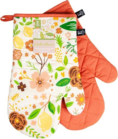 Рукавички для духовки 19 x 30 см, набор 2 предмета, Сказочные цветы ESSEX
