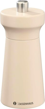 Пісок Zassenhaus WESTERLAND лакована деревина бука Головка млина з деревини бука з плавним регулюванням високопродуктивної керамічної шліфувальної машини Млин для спецій для солі 12 см, Ø 5,4 см (соляний млин, пісок)