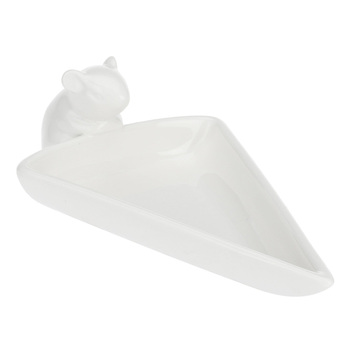 Тарелка сервировочная La Porcellana Bianca FATTORIA, 'мышь', фарфор, 20,5 х 12 х 5,5 см