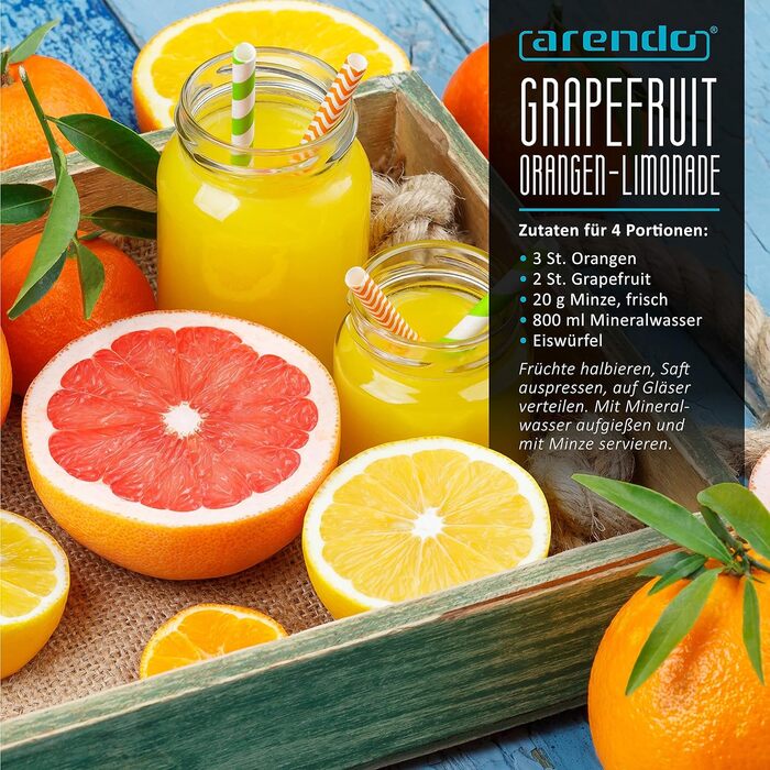 Соковижималка - Ручна соковижималка з нержавіючої сталі - механічна соковижималка - соковижималка для апельсинів Соковижималка для цитрусових ручна з важелем - для апельсинів, грейпфрутів, цитрусових - суцільна конструкція (B антрацит)