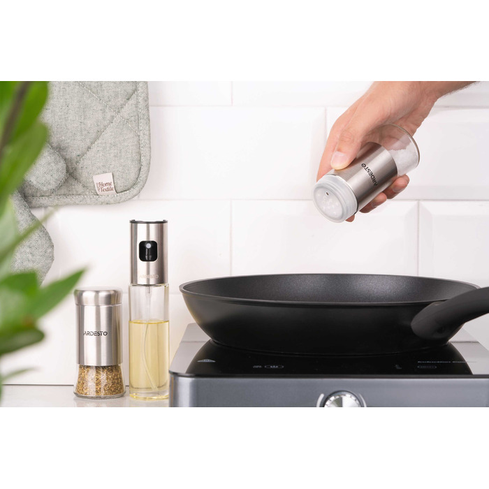 ARDESTO Набір ємностей для спецій Gemini, 2х140мл, 2 предмети, нержавіюча сталь, скло, прозорий