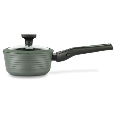 Ковш Fissman BRILLIANT 16x7,5см/1,3л со съемной ручкой и стеклянной крышкой (14380)