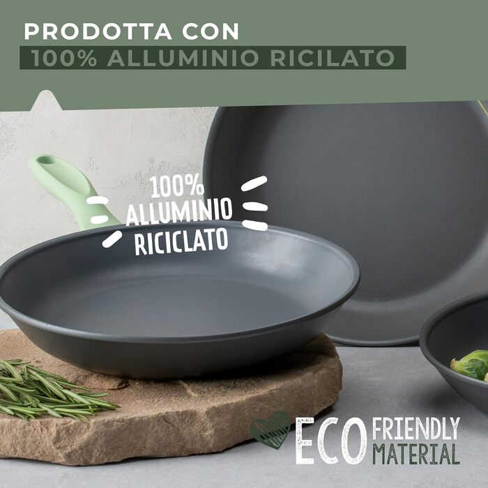 Сковорода 24 см, зеленая Ecolution Fackelmann