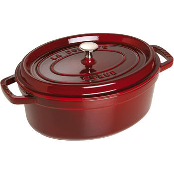 Чавунна жаровня/кокот STAUB, овал 6,7 л, (29 см, Grenadine)