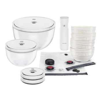 Набір вакуумних контейнерів з керамічними піалами, 15 предметів, білі Fresh & Save Zwilling