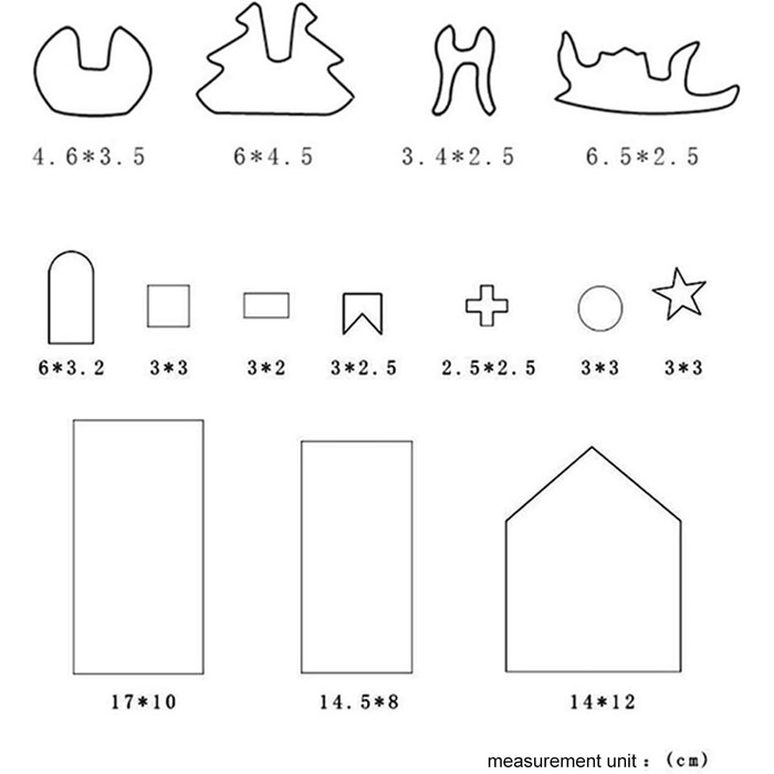 Набір формочок для печива у формі пряникового будиночка, FantasyDay, 10 шт. , формочки для печива з нержавіючої сталі, різдвяні формочки для тематичних тортів, тортів на день народження, помадного печива, сендвічів (4)