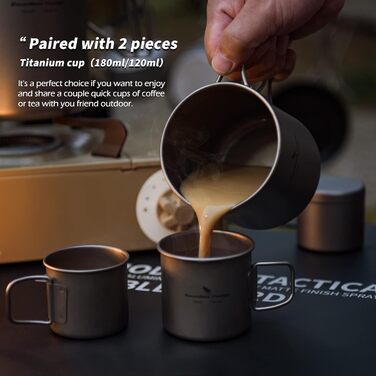 Титановий чайник для кемпінгу 500 мл iBasingo