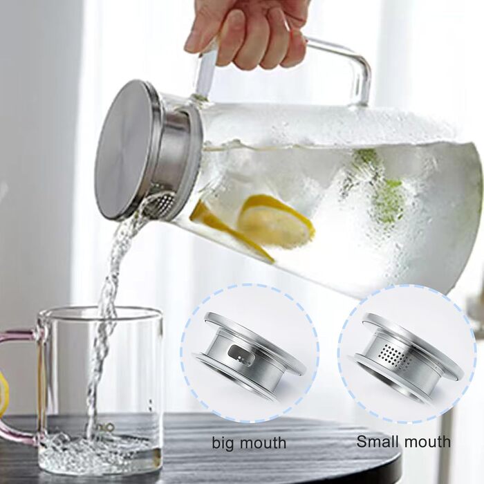 Стеклянный кувшин для воды с крышкой 2,3л Nutabevr