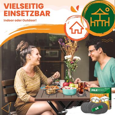 Складаний стіл та стільчики для кемпінгу коричневий KESSER