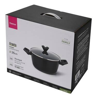 Каструля зі скляною кришкою 26 см 6,5 л ANGELA Fissman