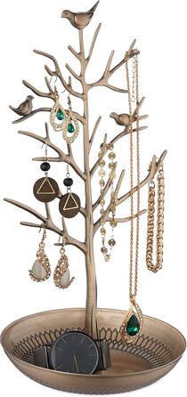 Ювелірне сховище для намист, сережок і браслетів, ВxШxГ 30x16x15 см, Jewelry Tree, білий