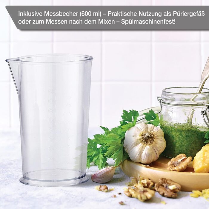 Погружной блендер LIFETIME мощностью 1000 Вт - с измельчителем, венчиком и мерным стаканом Набор электрических ручных блендеров из нержавеющей стали с мешалкой Блендер Блендер Блендер Блендер Кухонная техника