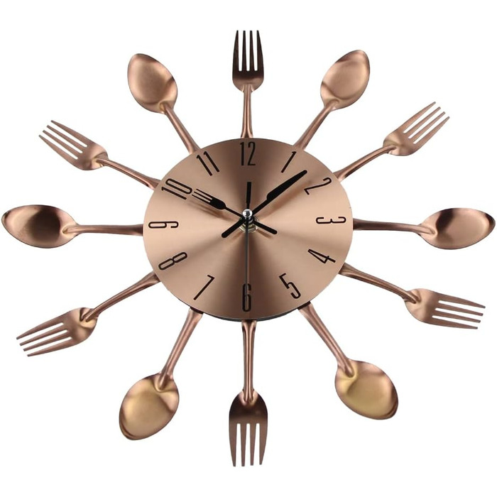 Настінні часи з кухонним начинням з нержавіючої сталі Timelike