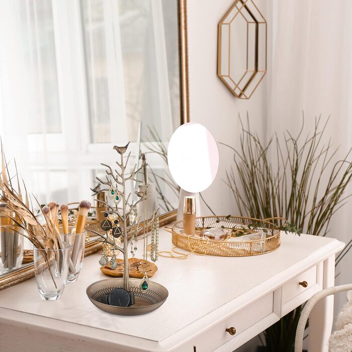 Ювелірне сховище для намист, сережок і браслетів, ВxШxГ 30x16x15 см, Jewelry Tree, білий