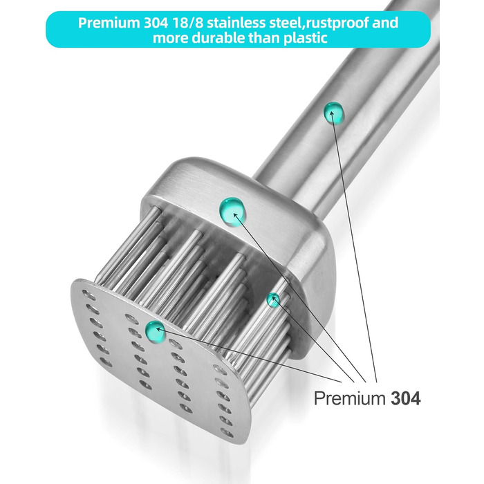 Молоток для м'яса з нержавіючої сталі 20,5 см Aliglow