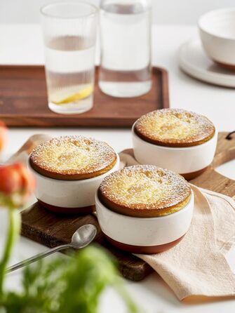 Формочки фарфоровые, 237 мл, жаропрочные, для суфле крем-брюле, формочки для выпечки, миски, набор из 6 шт., мореная глазурь