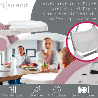 Дитячий стільчик для годування фіолетовий Suleno