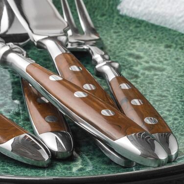 Набір столових приладів на 6 персон, 30 предметів, коричневий Alata