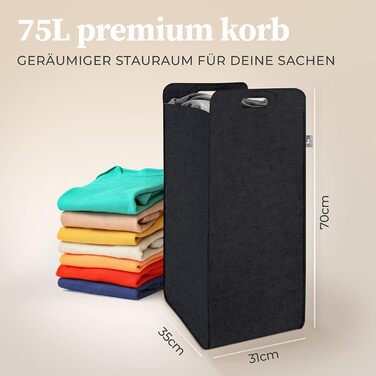 Кошики для зберігання, сумісні з IKEA KALLAX Shelf - Кошик для зберігання деревини Small Anthracite - Коробка для зберігання Полиця Кошик для зберігання - Паперовий ящик Кошик з фетру Складний кошик для білизни (75 л, темно-сірий)