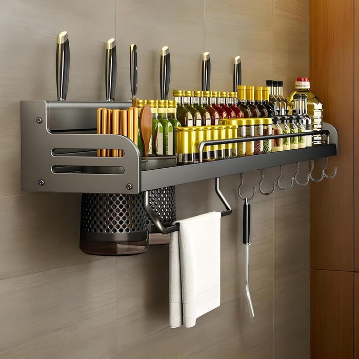 Настінний органайзер для кухонного приладдя 40 см Generisch