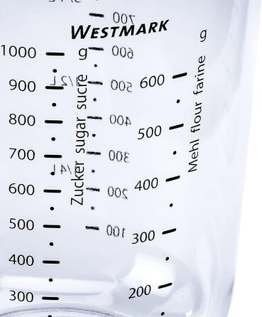Миска для змішування та випікання Westmark із кришкою з двох частин, 2,5 л, з носиком, пластикова, біла/яблучно-зелена, 3153227A (біла/червона, набір, каструля для віночка, мірний глечик)