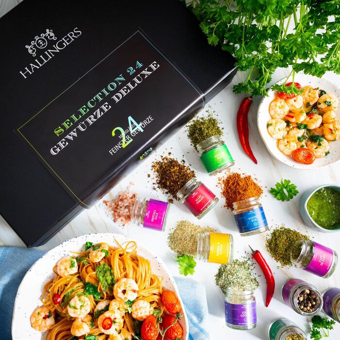 Подарунковий набір спецій ручної роботи, 24 спеції з усього світу (Набір) - Літній подарунок та ідеальний подарунок для барбекю Новий дім, Вітання, Дружба, Одужання, Deluxe Selection 24, 24 спеції (73511) (Deluxe Selection Spice Set., 24 спеції (73582)), 