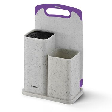 Підставка для зберігання ножів і інструментів Fissman 21,5x13x23 см з обробною дошкою (2870)