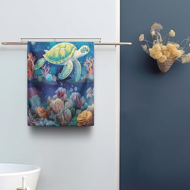 Різдвяні кухонні рушники Kwlegh, рушник для рук, різдвяна ялинка, цукерка-тростина, сніжинка, рушник для пальців, набір з 2 шт. , милий чоловічий банний рушник, високопоглинаючі рушники, 36 x (зелена морська черепаха)