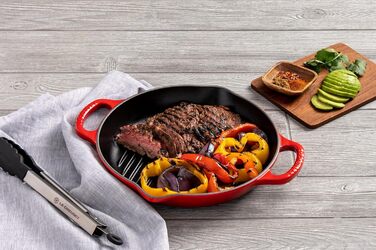 Чавунна сковорода-гриль кругла 26 см, синій Марсель Signature Le Creuset