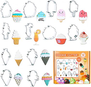 Набір формочок для печива у формі пряникового будиночка, FantasyDay, 10 шт. , формочки для печива з нержавіючої сталі, різдвяні формочки для тематичних тортів, тортів на день народження, сендвічів з фонданним печивом (12 шт. 3)