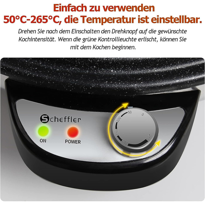 Блинница электрическая 50 см, с ручками Scheffler