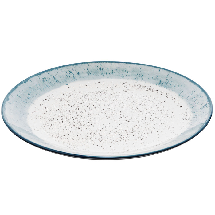 Тарілка обідня Ardesto Siena, 27см, порцеляна, біло-блакитний