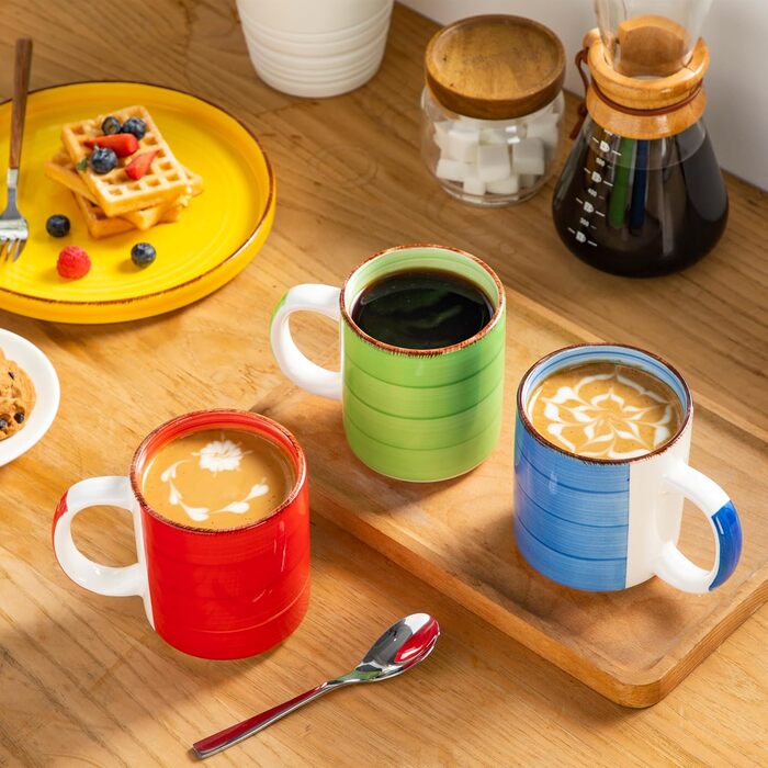 Набір кухлів для кави 480 мл, 6 предметів, різнокольорові Bonita Vancasso