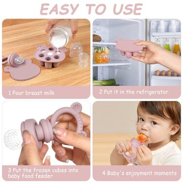 Силіконовий ніблер для дітей рожевий Aolso