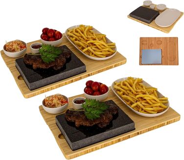 Дошка сервірувальна для стейку з вулканічного каменю 39 х 29 см CAWI