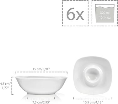 Обідній сервіз на 6 персон, 30 предметів, білий Bilgola Sänger