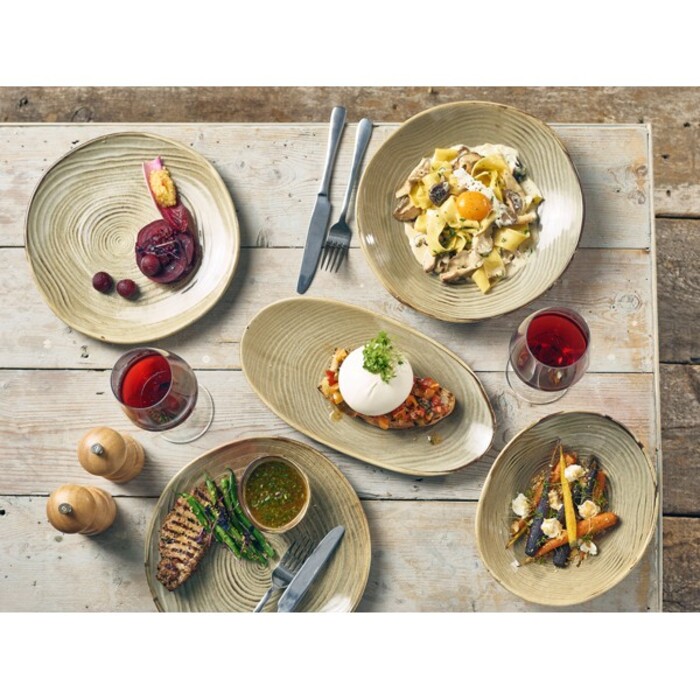 Тарілка плоска 21 см, оливкова, Organic, Genware