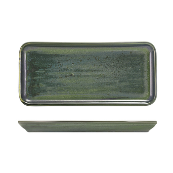 Страва прямокутна 27*12.5 см зелена Terra Porcelain Aqua Green GenWare