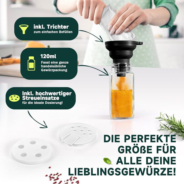 Набір з 28 баночок для спецій 120 мл зі стійкою 33,5 х 9,5 х 28 см чорний Enjoior