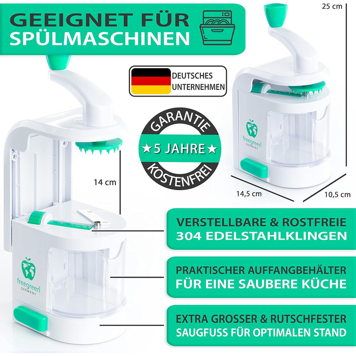 Cпіральна овочерізка з контейнером Freegreen