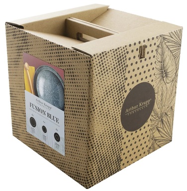 Набір тарілок на 4 персони, 12 предметів, синій Arthur Krupp