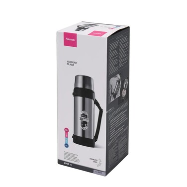 Термос Fissman 2000 мл сріблястий нержавіюча сталь (9873)