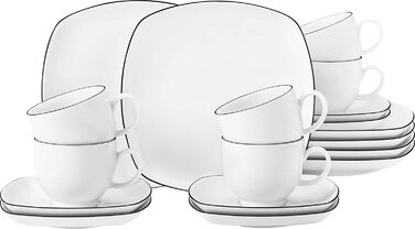 Кавовий сервіз з 18 предметів Black Line Lido Seltmann Weiden